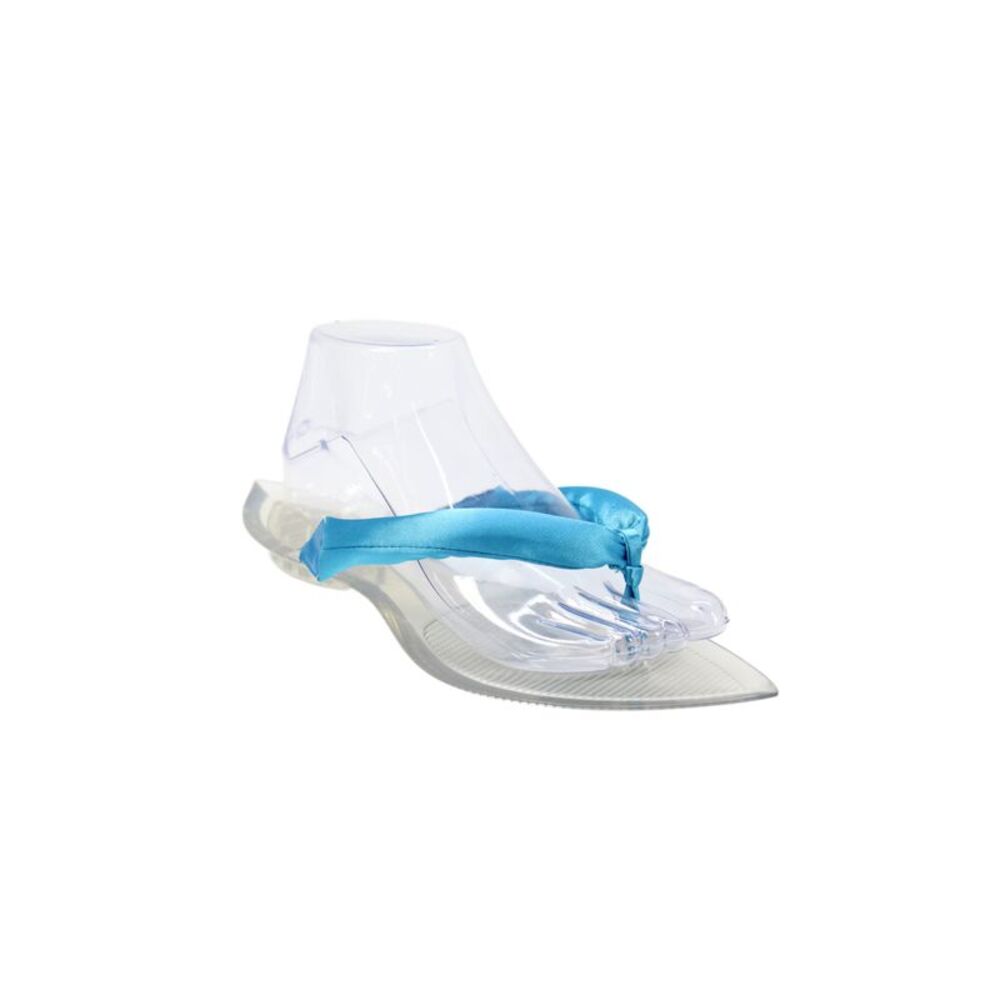 Alaia Womens Jelly Puffy Strap Thong Flip Flop Clear Size 8